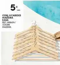 Continente Madeira - conj. 8 cabides madeira promoção
