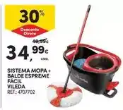 Continente Vileda - sistema mopa + balde espreme facil promoção