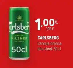 Coviran CARLSBERG Cerveja branca lata sleek promoção