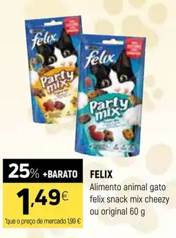 FELIX Alimento animal gato felix snack mix cheezy ou original