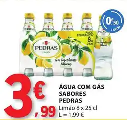 E.Leclerc Água com gás sabores pedras promoção