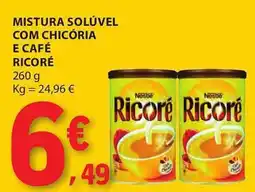 Mistura solúvel com chicória e café ricoré