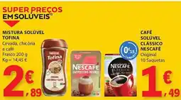 Café solúvel clássico nescafé