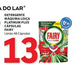 E.Leclerc Detergente máquina loiça platinum plus cápsulas fairy promoção