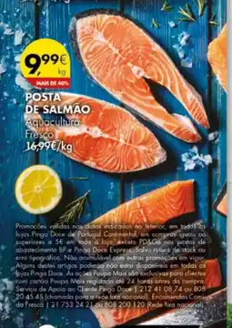 Pingo Doce Posta de salmão promoção