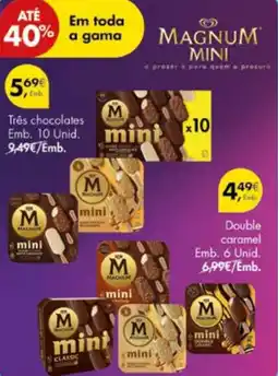 Pingo Doce Magnum Mini Três chocolates promoção