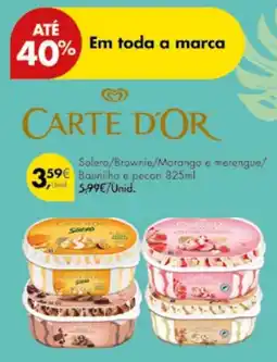 Pingo Doce CARTE D'OR Solero/Brownie/Morango e merengue/ Baunilha e pecan promoção