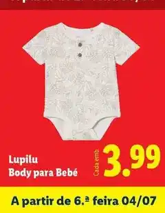 Lidl Lupilu - body para bebe promoção