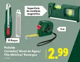 Lidl Parkside - cortador/ nivel de agua/fita metrica/recargas promoção