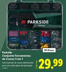 Lidl Parkside - conjunto ferramentas de cravar 5 en 1 promoção