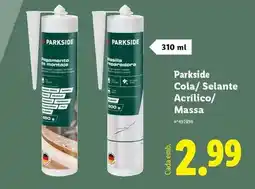 Lidl Parkside - cola/selante aerlico/messa promoção