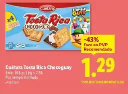 Lidl Cuétara - tosta rica chocoguay promoção