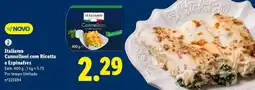 Lidl Italiamo - cannelloni con ricotta e eyeliners promoção