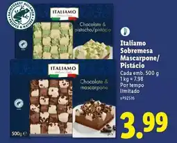 Lidl Italiamo - mascarpone/ pistacio promoção
