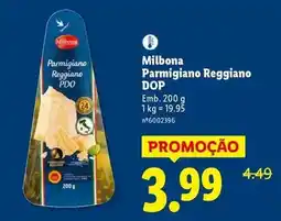 Lidl Milbona - parmigiano reggiano dop promoção