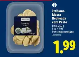Lidl Italiamo - massa recheada com pesto promoção