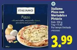 Lidl Italiamo - pizza com mortadela e pistacio promoção