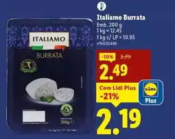 Lidl Italiamo - burrata promoção