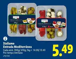 Lidl Italiamo - entrada mediterranea promoção