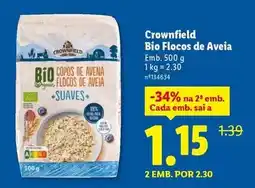 Lidl Bio - crownfield bio flocos de aveia promoção
