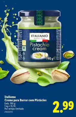 Lidl Italiamo - creme para barrar com pistaciones promoção
