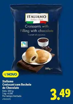Lidl Italiamo - croissant com recheio de chocolate promoção