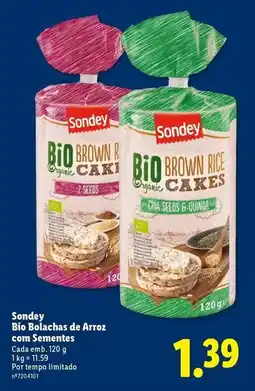Lidl Sondey - bio bálachas de arroz con sementes promoção