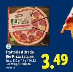 Lidl Bio - trattoria alfredo bio pizza salame promoção