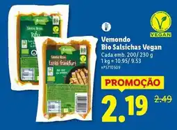 Lidl Bio - vemondo bio salsichas promoção