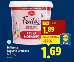Lidl Milbona - iogurte cremoso promoção