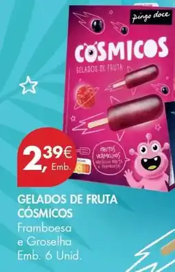 Pingo Doce Groselha - gelados de fruta promoção