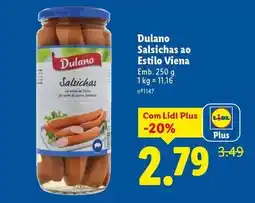 Lidl Dulano - salsichas ao estilo viena promoção