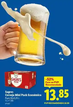 Lidl Sagres - cerveja mini pack economico promoção