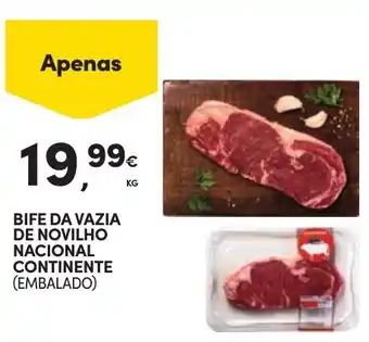 Continente Bife da vazia de novilho nacional continente promoção