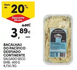 Continente Bacalhau do pacífico desfiado continente promoção