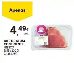 Continente Bife de atum continente fresco promoção
