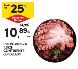 Continente Polvo 800g a 1,5kg continente congelado promoção