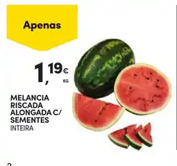 Continente Melancia riscada alongada c/ sementes inteira promoção