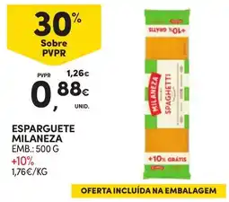 Continente Esparguete milaneza promoção