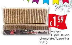 Bolama wafers Hiper Delícia chocolate/baunilha promoção
