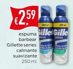 Bolama espuma barbear Gillette series calmante suavizante promoção