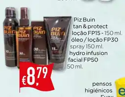 Bolama Piz Buin tan & protect loção FP15. promoção