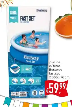 Bolama piscina c/filtro Bestway fast set promoção