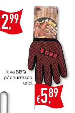 Bolama luva BBQ p/churrasco promoção
