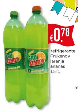 Bolama refrigerante Frukendy laranja ananás promoção