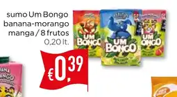 Bolama sumo Um Bongo banana-morango manga/8 frutos promoção