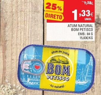 Continente Atum Natural Bom Petisco 84g promoção