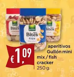 Bolama aperitivos Gullón mini mix/fish cracker promoção