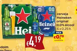 Bolama cerveja Heineken original 0.0% álcool promoção
