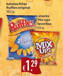 Bolama batatas fritas Ruffles original . snacks Mix Ups favoritos promoção